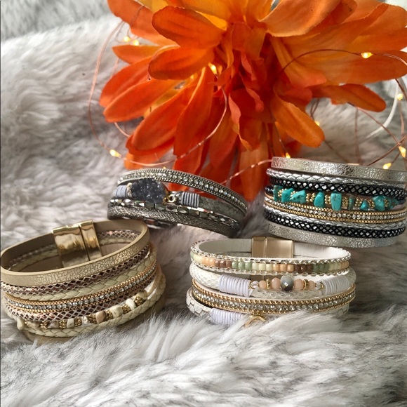 🍃💐Multi texture leather bracelet 💐🍃 - Picture 8 of 8